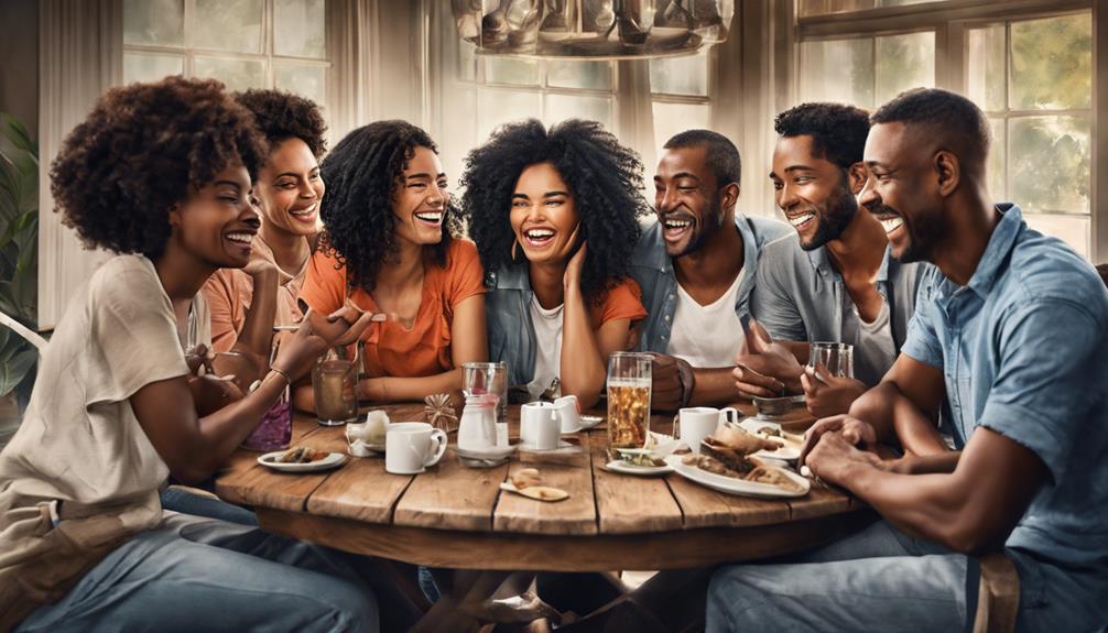 grupo de amigos numeroso