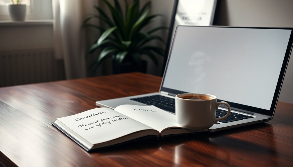 cancellation email template needed