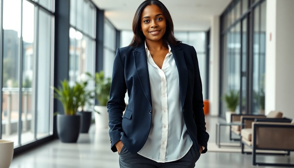 chic blazer and trousers