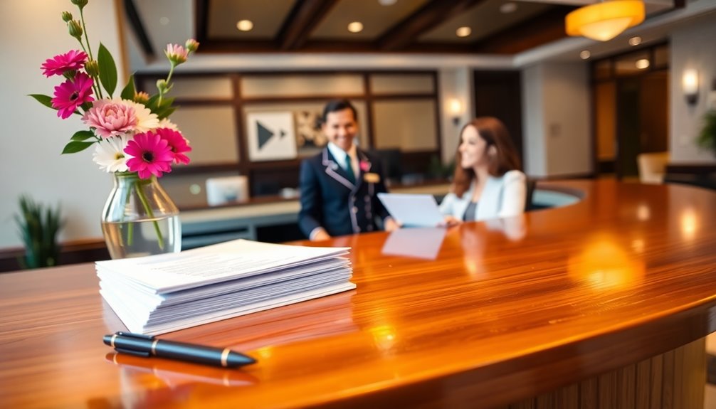 front desk inquiries answered