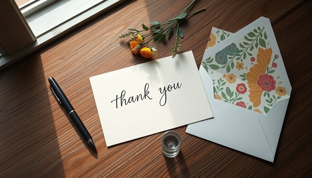 thank you note formats