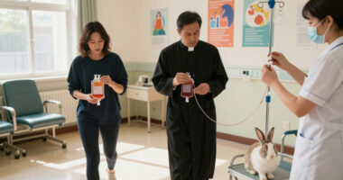 A Priest, A Pastor And A Rabbit Walk Into A Clinic To Donate Blood...